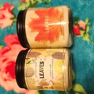 BNWT Bath and Body Works Leaves candles
